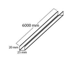 20x25x20x2,0 | Ceownik ocynkowany 20x25x20x2,0x6000 mm